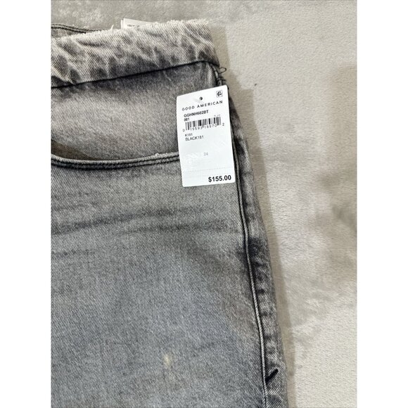 Good American Denim Jeans Gray High Rise Straight Women’s Plus Size 24 - Picture 7 of 16